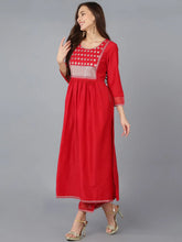Women Silk Blend Embroidered Solid Kurta-PKSKD1724
